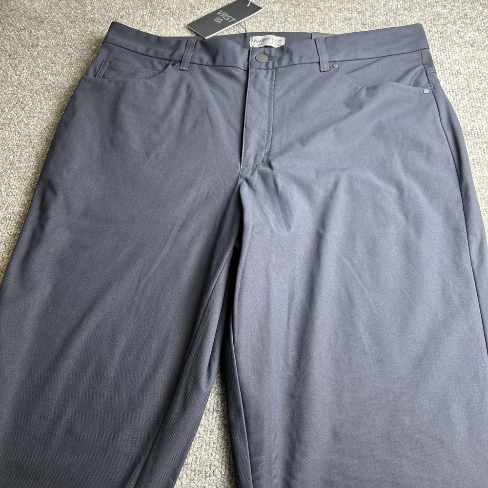 VRST Mens Limitless‎ Slim Fit Navy Blue Performance Pants Size 36x34 Stretch NEW